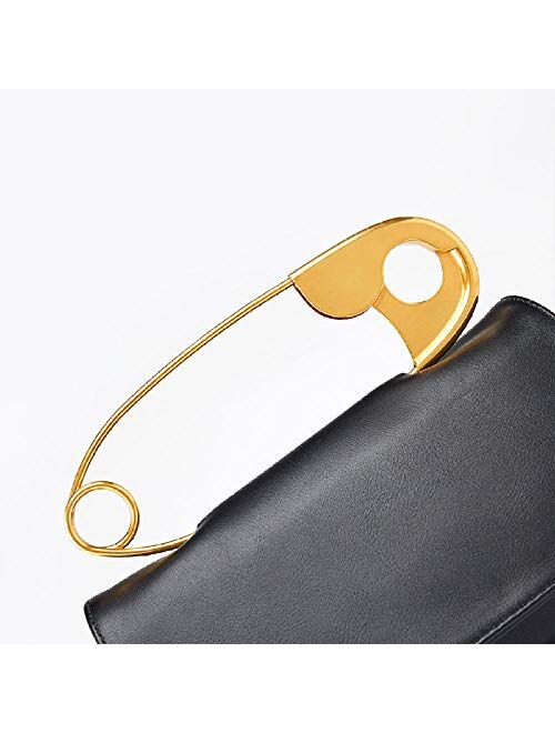 Suns Big Pin Design Clutch, Soft And High-Texture Handbag, Fashion Chain Shoulder Bag