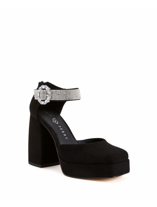 KATY PERRY Women's The Uplift Buckle and Back Zip Platform Pumps