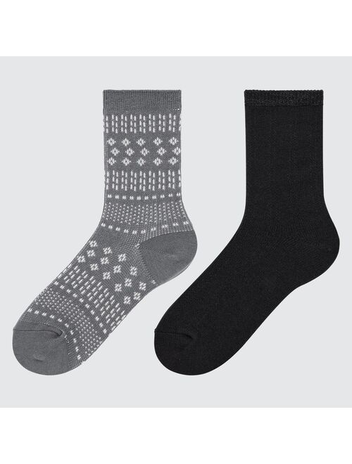 UNIQLO HEATTECH Socks (2 Pairs)(Fair Isle)