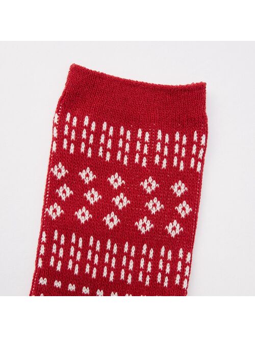 UNIQLO HEATTECH Socks (2 Pairs)(Fair Isle)