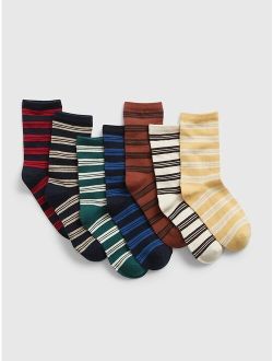 Kids Stripe Crew Socks (7-Pack)