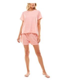 ROUDELAIN Butter Knit Printed T-Shirt & Shorts Pajama Set