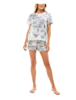 ROUDELAIN Butter Knit Printed T-Shirt & Shorts Pajama Set