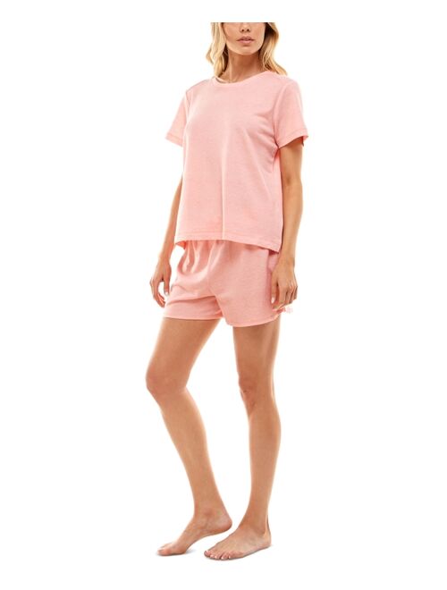 ROUDELAIN Butter Knit Printed T-Shirt & Shorts Pajama Set