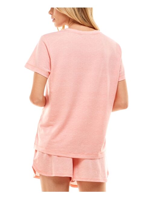 ROUDELAIN Butter Knit Printed T-Shirt & Shorts Pajama Set