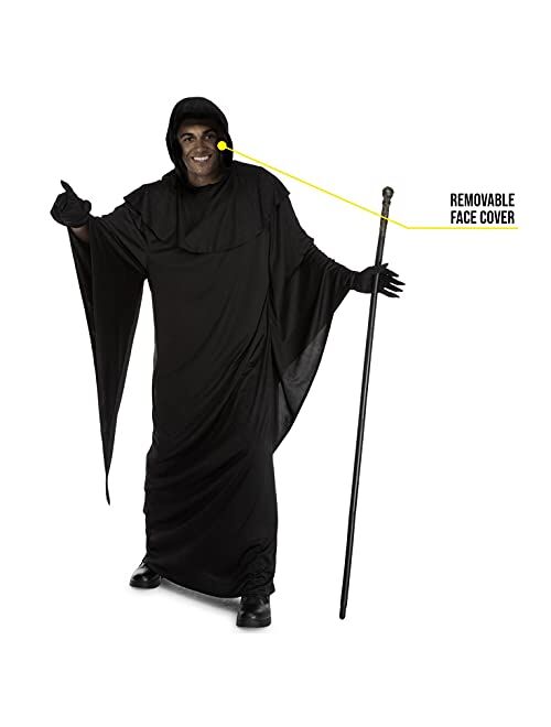 Morph Costumes Grim reaper Costume Adult, Halloween Costume Men Available in Sizes M, L, XL, XXL