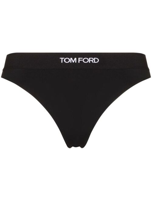 Buy TOM FORD logo-waistband thong online | Topofstyle