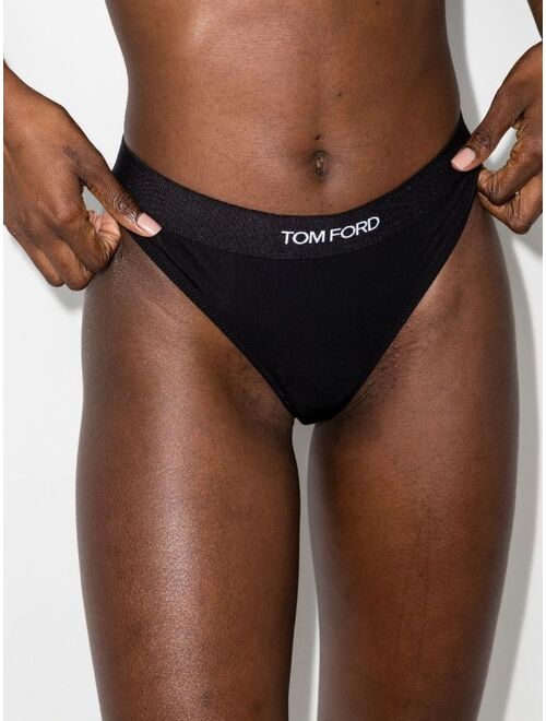 TOM FORD logo-waistband thong