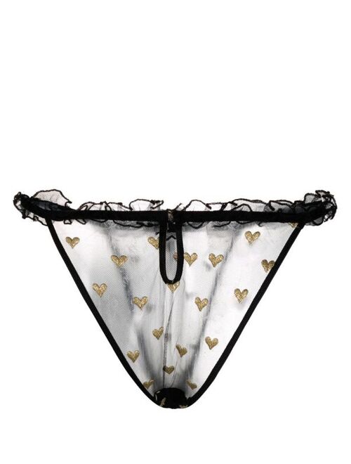 LE PETIT TROU heart-motif sheer briefs