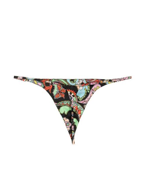 Fleur Du Mal paisley-print V-string briefs