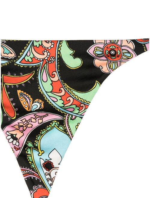 Fleur Du Mal paisley-print V-string briefs