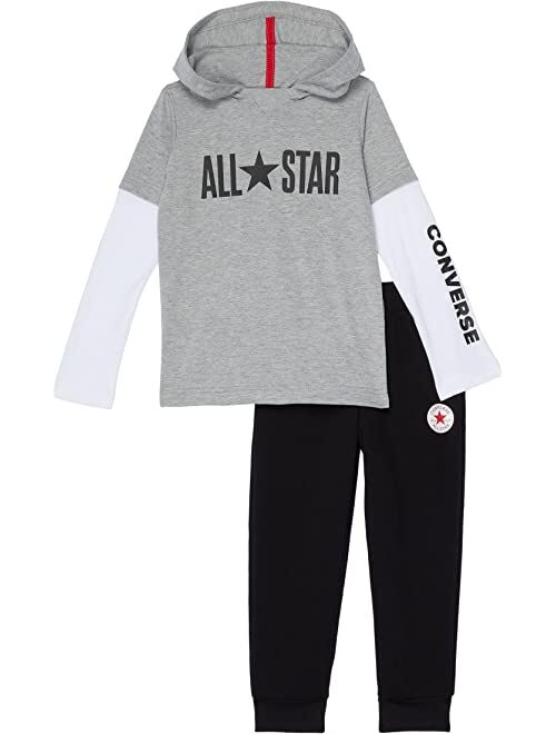 Converse Kids All Star Twofer Hoodie and Joggers Set (Toddler)