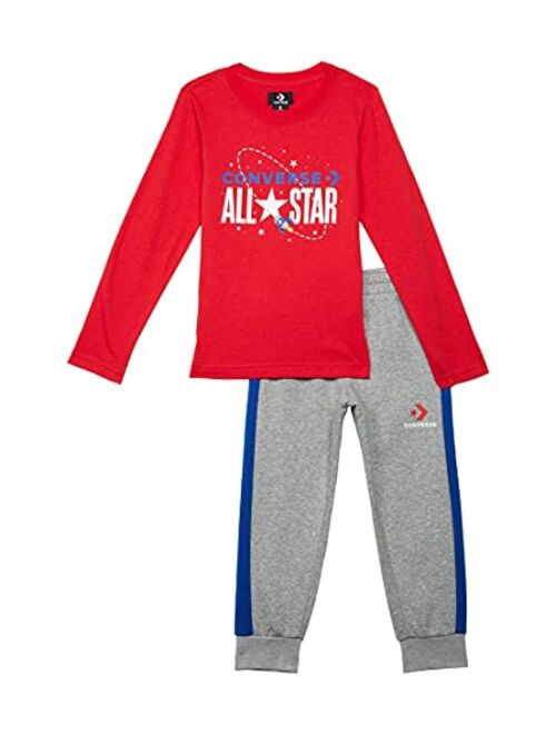 Converse Kids All Star Metallic Long Sleeve & Joggers (Little Kids)