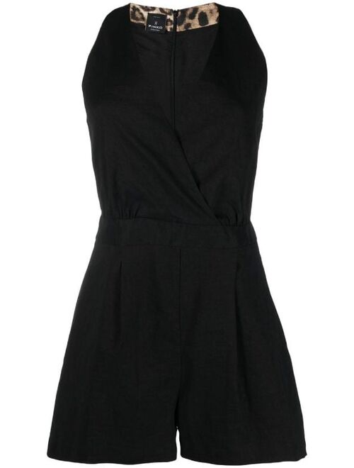 PINKO V-neck sleeveless playsuit