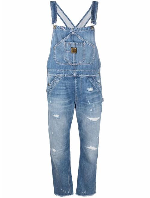 WASHINGTON DEE CEE logo-patch denim dungarees