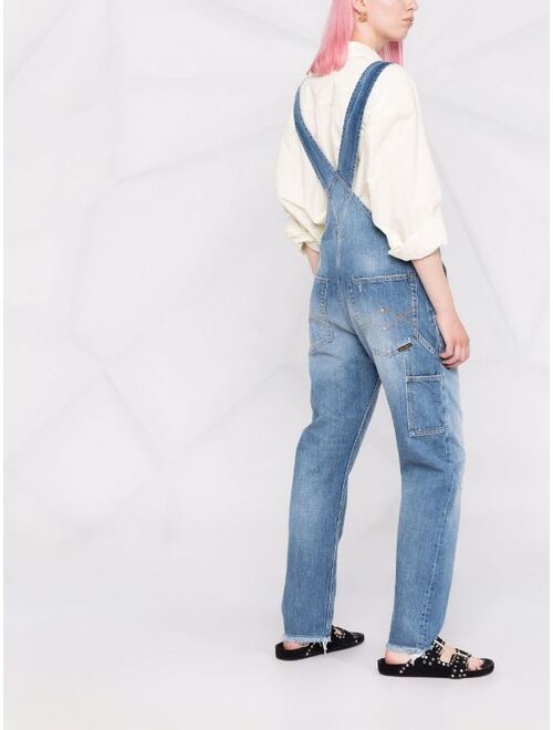 WASHINGTON DEE CEE logo-patch denim dungarees