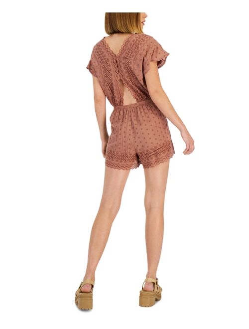 LUCKY BRAND Women's Eyelet Romper