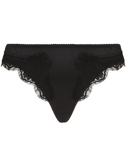 Dolce & Gabbana floral lace panel thong