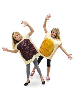 Unknown Peanut Butter & Jelly Children Halloween Dress Up Party Cosplay Costumes best friends 2-Pack (Youth Medium (5-6)) Brown