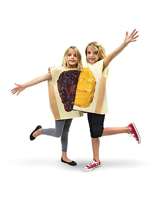 Unknown Peanut Butter & Jelly Children Halloween Dress Up Party Cosplay Costumes best friends 2-Pack (Youth Medium (5-6)) Brown