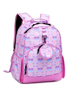 Choco Mocha 15-17 inch Girls School Backpack with Matching Coin Purse