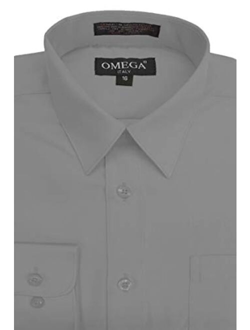 OmegaTux Boys Long Sleeve Solid Color Dress Shirts