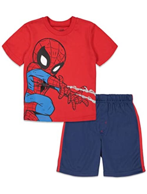 Marvel Mesh Short Sleeve Graphic T-Shirt & Short Sleeve Graphic T-Shirt Shorts Set