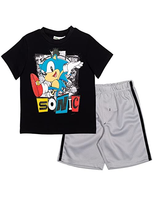 SEGA Sonic the Hedgehog Boys Graphic T-Shirt Mesh Shorts Set