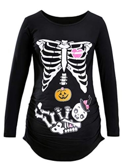 Detigee Womens Maternity Shirt Pregnancy Halloween T-Shirt Halloween Costume Maternity Tops