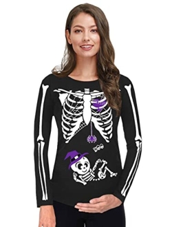 For G and PL Women's Halloween Maternity Long Sleeve Pregnancy Shirt