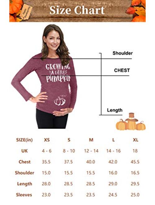 For G and PL Women's Halloween Maternity Long Sleeve Pregnancy Shirt