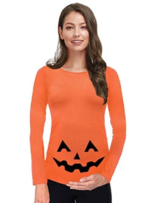 For G and PL Women's Halloween Maternity Long Sleeve Pregnancy Shirt