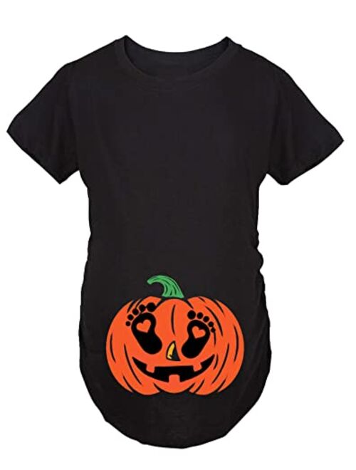 Spadehill Women Halloween Short Sleeve Maternity Shirts