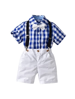 Mubineo Toddler Little Boy Kids Summer Floral Shirt Bermuda Shorts Outfit Set Clothes