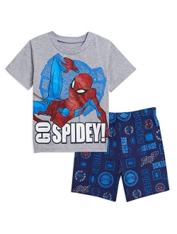 Avengers Spiderman T-Shirt and French Terry Shorts Set