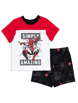 Avengers Spiderman T-Shirt and French Terry Shorts Set