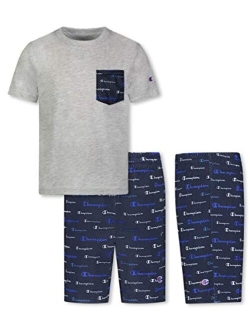 Little Boys 2-7 Short Sets Mesh and French Terry Shorts