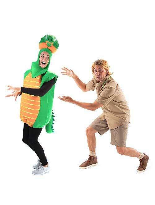 Hauntlook Crocodile Wrestler & Crocodile Halloween Couples' Costume - Funny Animal Theme