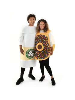 Coffee & Donut Halloween Couples Costumes - Unisex Funny Breakfast Food Costume