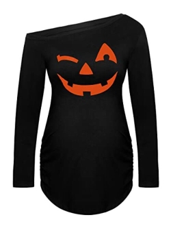 Kewlent Womens Maternity Halloween T-Shirt Pregnancy Long Sleeve Tops