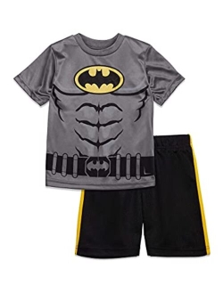 Warner Bros. Batman Superman Flash Boys Athletic Performance T-Shirt & Mesh Shorts Set