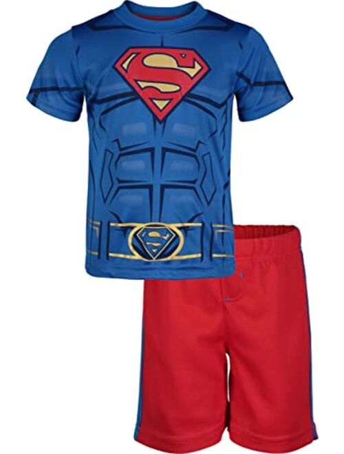 Warner Bros. Batman Superman Flash Boys Athletic Performance T-Shirt & Mesh Shorts Set