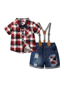 Kucnuzki Toddler Baby Boy Clothes Outfits Short Summer Sleeve Letters Printed Shirt Shorts Sets 2PC Little Boy Clothing