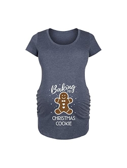 Bloom Maternity - Baking My Christmas Cookie - Maternity Scoop Neck T-Shirt