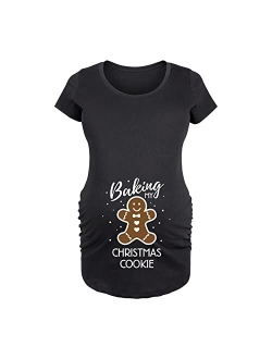 Bloom Maternity - Baking My Christmas Cookie - Maternity Scoop Neck T-Shirt