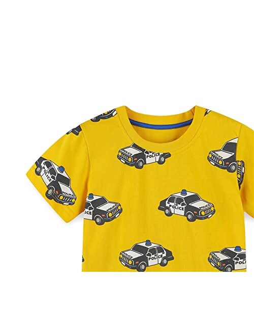 Hileelang Toddler Boy Summer Short Sets Outfits Cotton Casual CrewNeck Short Sleeve Playwear Clothes Sets