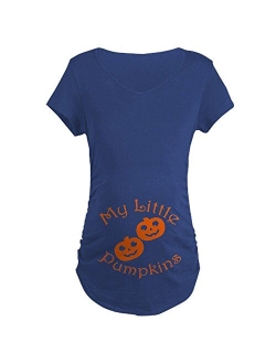 CafePress Little Pumpkins Twins Halloween Maternity Tee