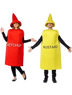 Ketchup and Mustard Costume - Halloween Couples Costumes for Adults - Mascot Costume - Food Costumes by Tigerdoe