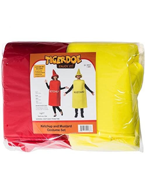 Ketchup and Mustard Costume - Halloween Couples Costumes for Adults - Mascot Costume - Food Costumes by Tigerdoe