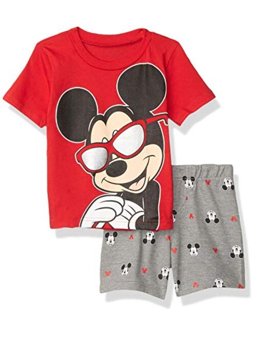 Disney Mickey Mouse Baby Graphic T-Shirt and Shorts Outfit Set Infant to Big Kid